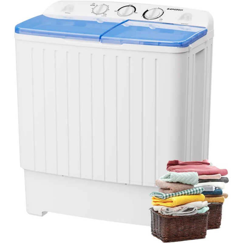 BANGSON Mini Twin Tub Portable Washer Dryer Combo