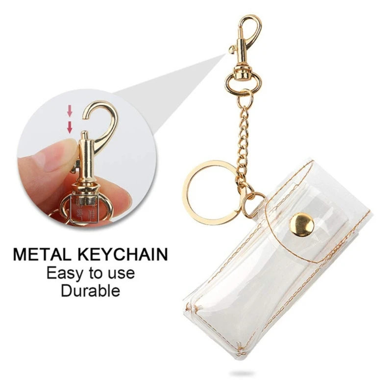 Clear Chapstick Pouch Keychain PVC Material Fashion Keychain