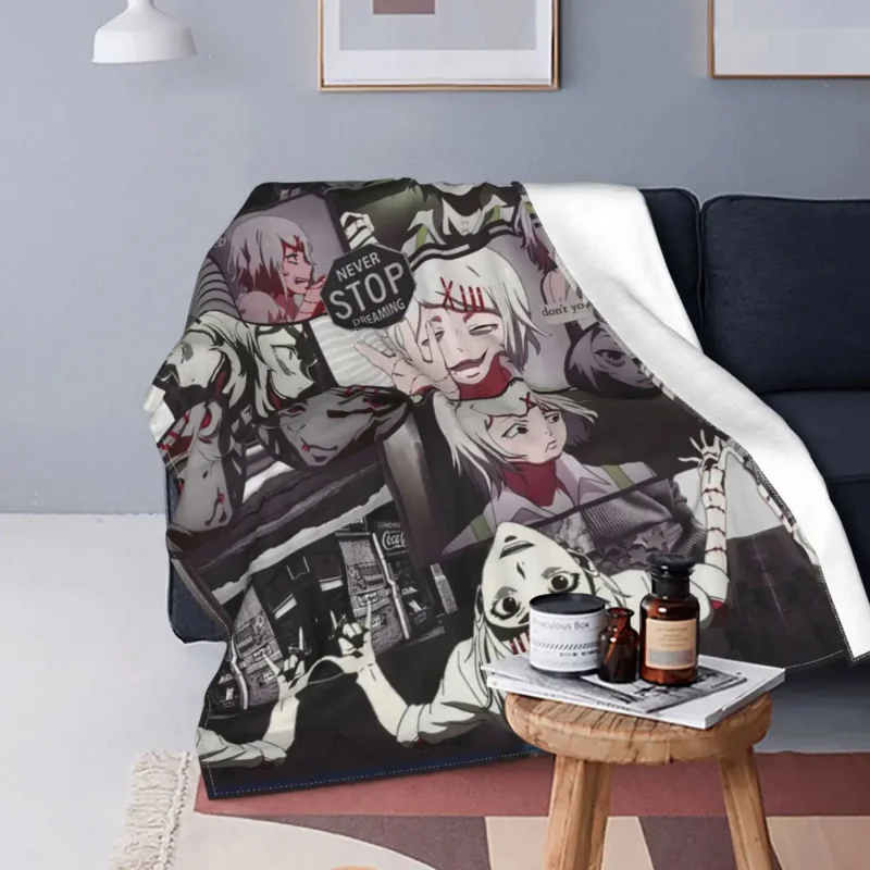 

Suzuya Juuzou Tokyo Ghoul Blankets Flannel Winter Japanese Manga Anime Harajuku Horror Soft Throw Blanket for Home Office