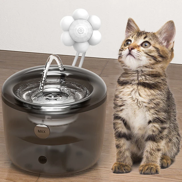 Fuente de agua automática para gatos, dispensador de agua con grifo para  perros, filtro transparente, bebedero con Sensor para mascotas, Alimentador  automático para beber, 2,3 L - AliExpress