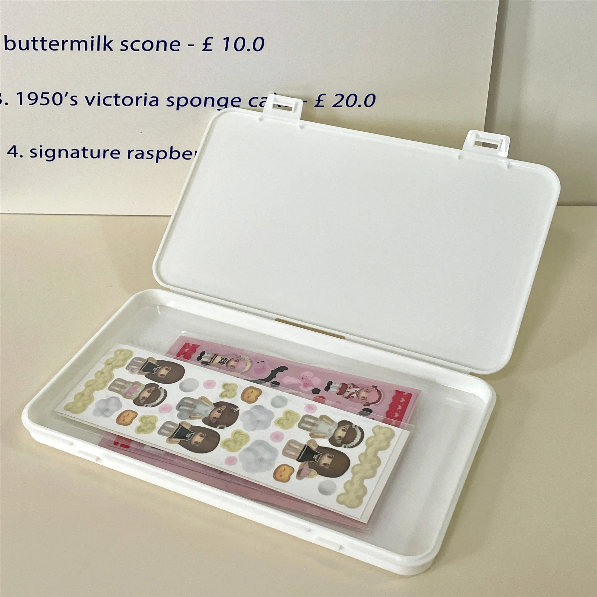 SKYSONIC INS ABS White Storage Box Multifunctional Dustproof Organizer Photocards, Stationerry,Make Up Sorting Flip Holder Suppl 5