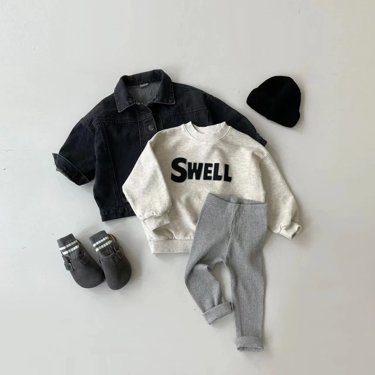 Baby Trousers Cotton Pants Baby Leggings Simple Solid Leggings Girls All-match Striped Skinny Pants Kids Elasticity Slim Pants Newborn Boy Stretch