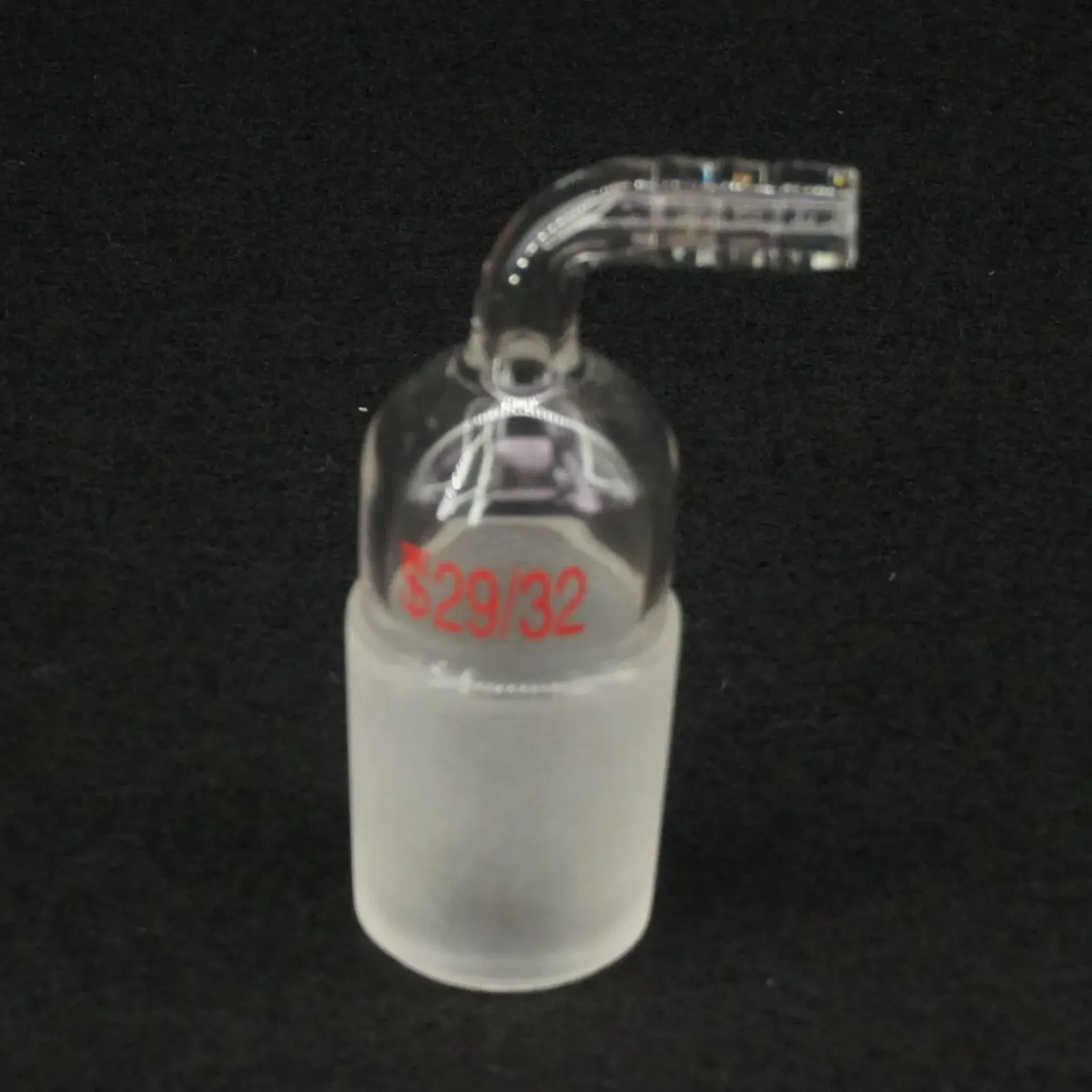 29/32 Joint 90 Degree Bend Hose Inlet Connection Adapter Laboratory Glassware