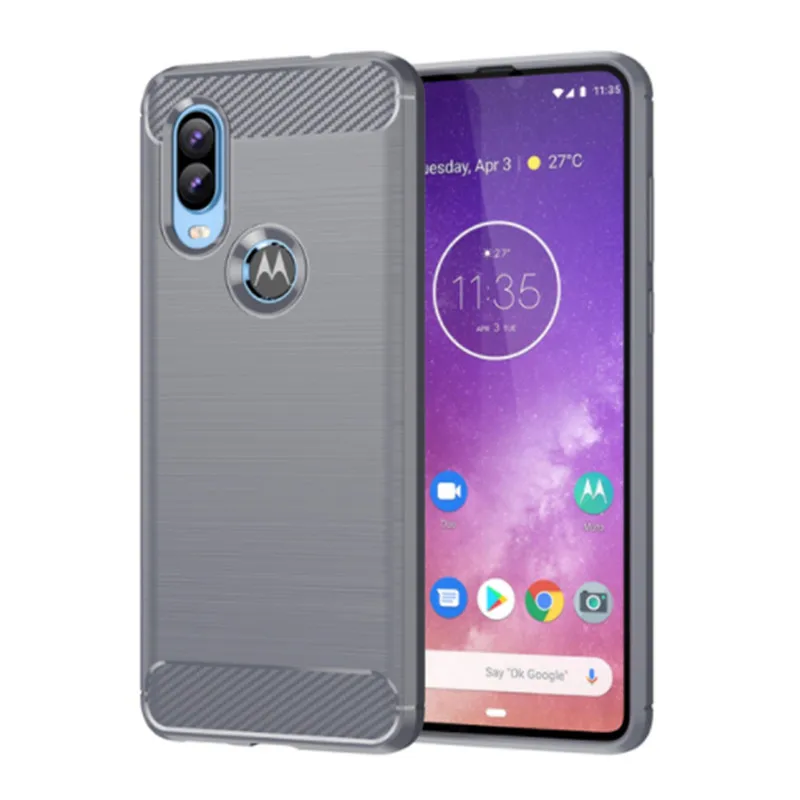 Shockproof Silicone Carbon Fiber Phone Case - Sleek Back Cover