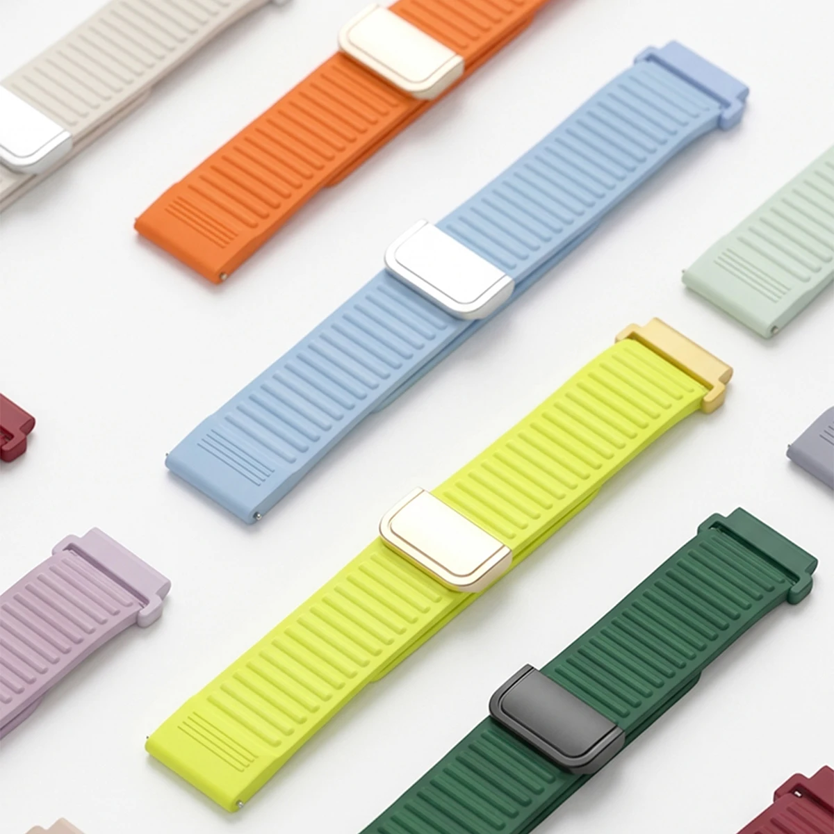 Silicone Magnetic Band – Versatile 20mm 22mm Loop Strap Bracelet