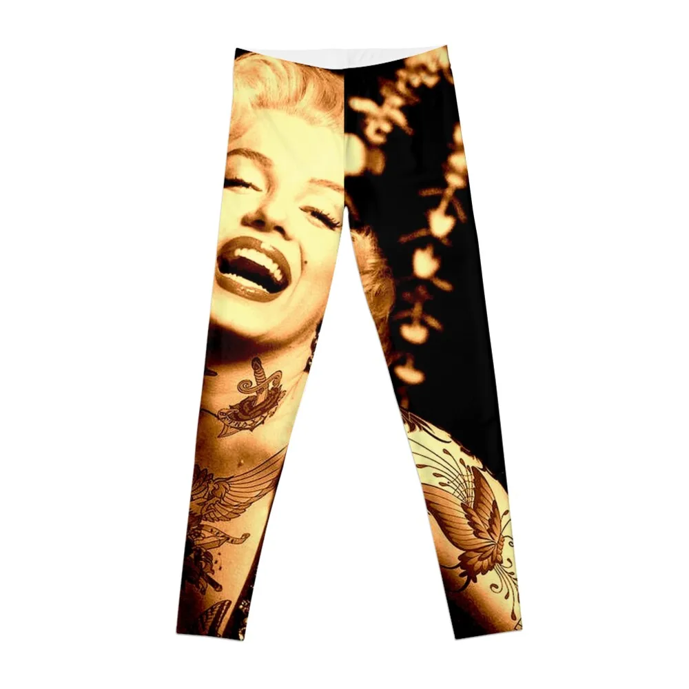 

MARILYN : As a Tattooed Lady Print Leggings push up legging sports for Womens Leggings