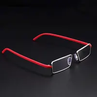 Metal Anti-Blue Light Reading Glasses Men Half Frame Prescription Eyeglasses Male Eyewear With Case +1.0 1.5 2.0 2.5 3.0 3.5 4.0 4