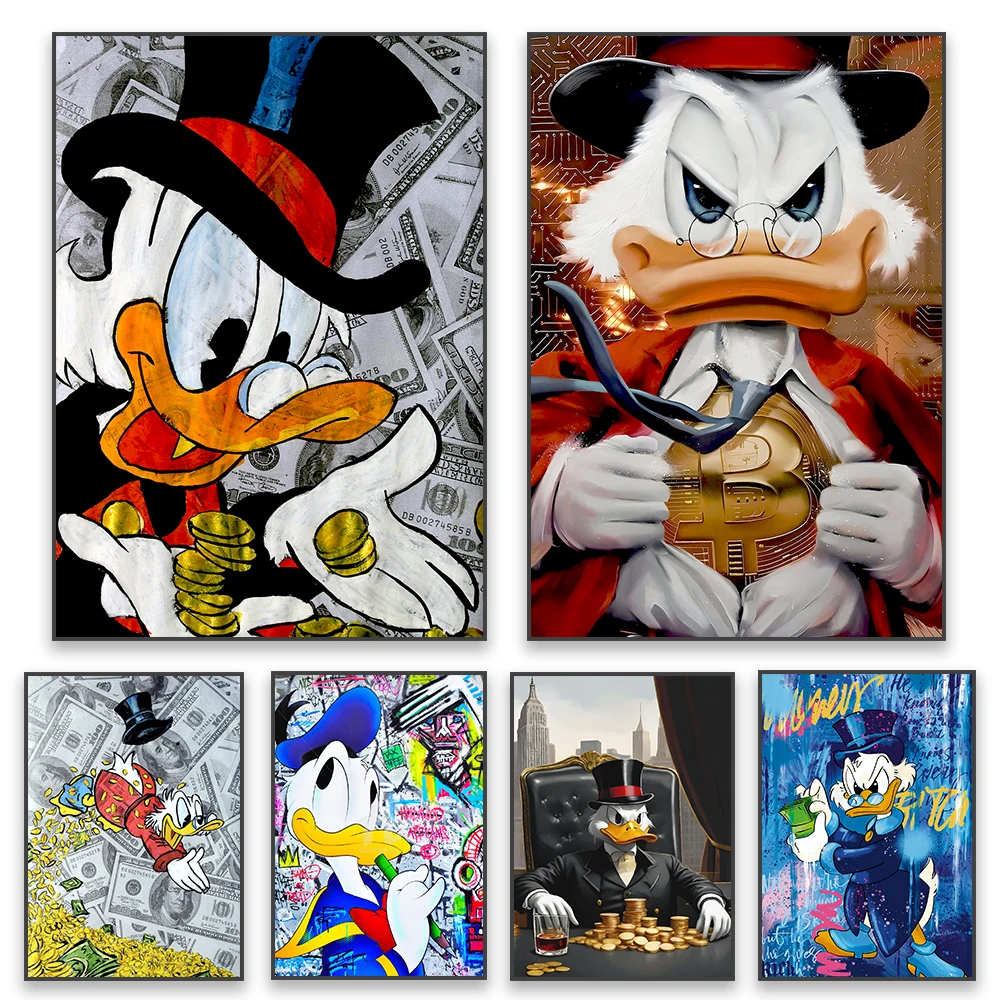 Donald Duck Graffiti Canvas Print 2
