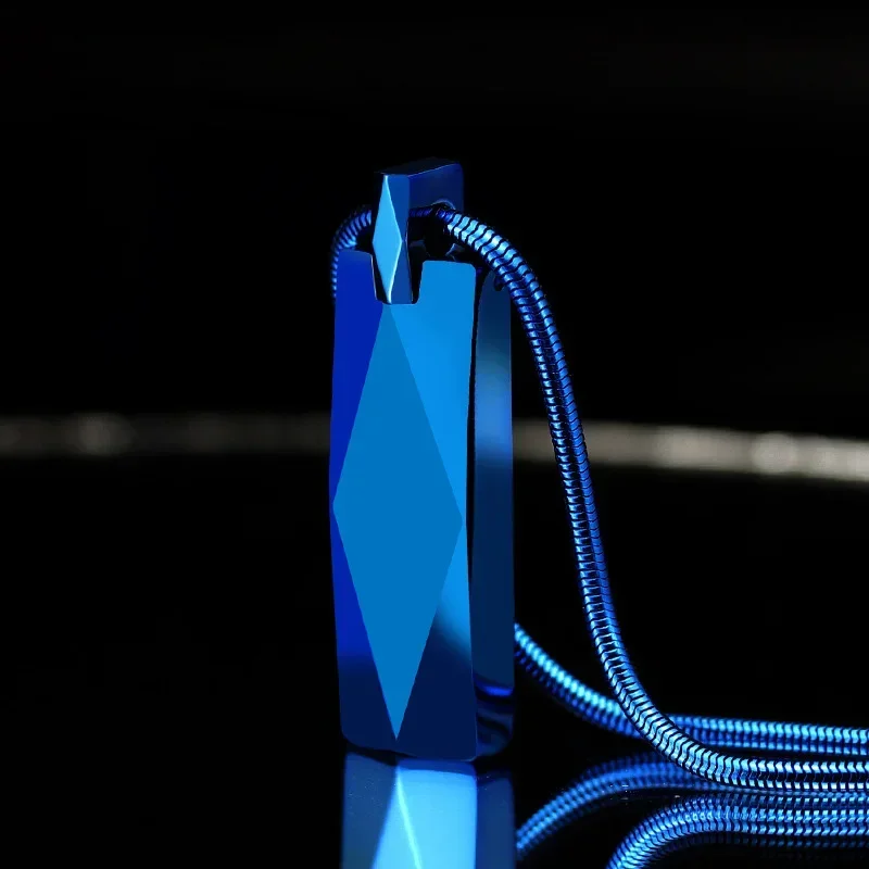 DIY Free Engraving Tungsten Steel Men's Pendant Hip Hop Punk Street Net Red Couple Collarbone Sweater Chain Jewelry Necklaces