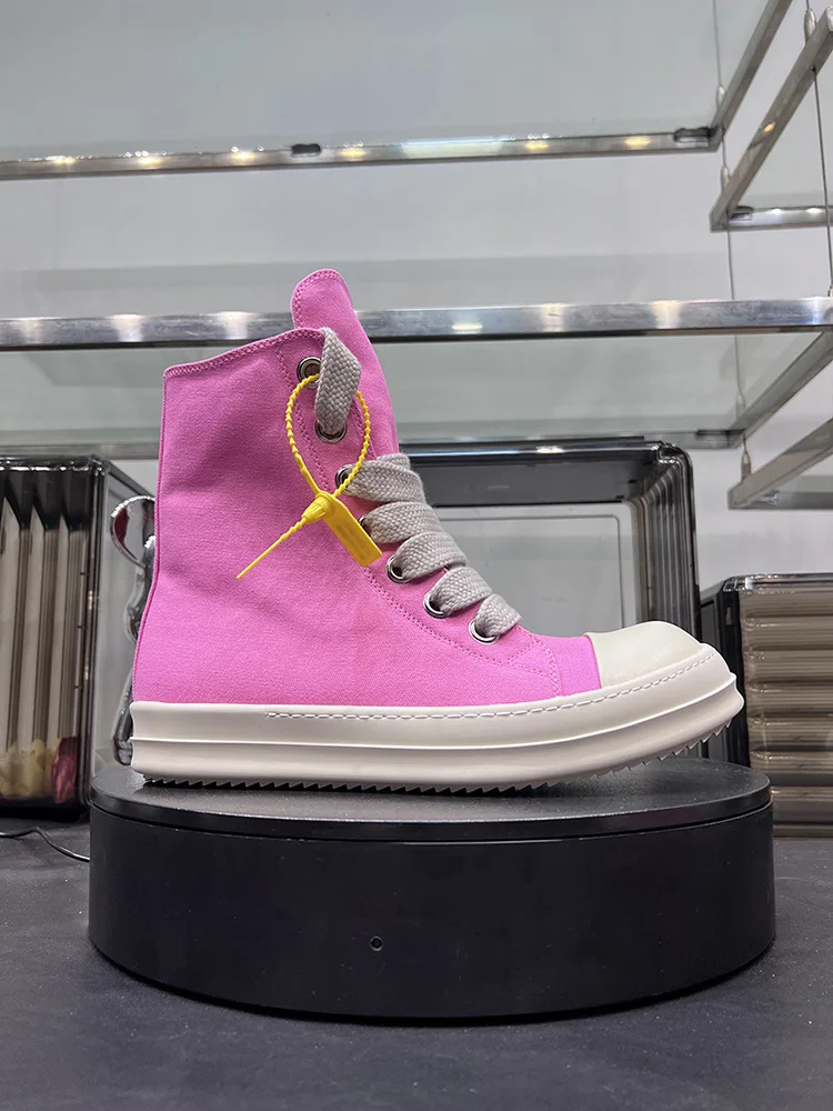 Zapatos Altos De Lona Para Mujer Zapatillas De Cuña Con Cremallera