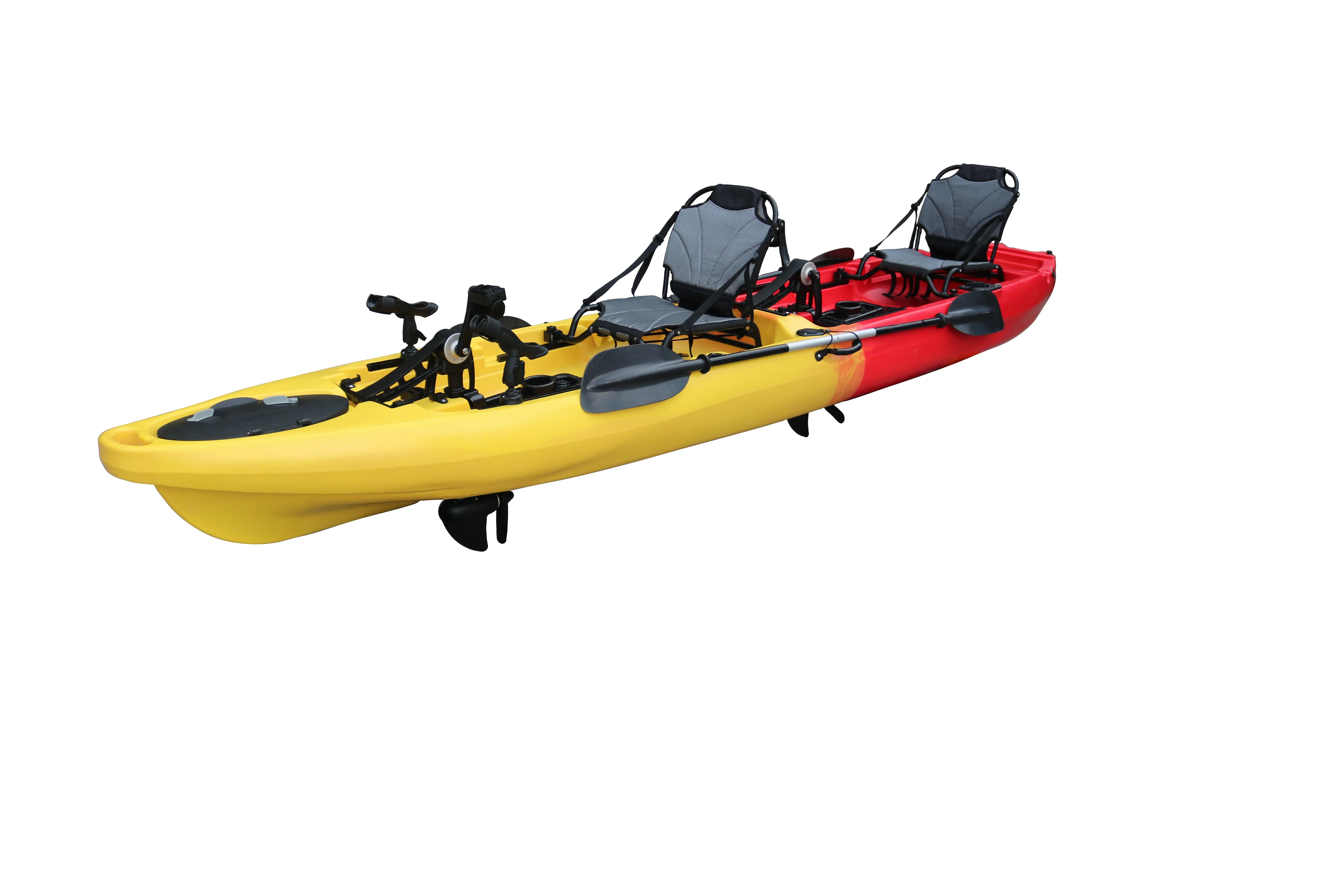 Vicking 14ft Wholesale Cheap Double Seat 2 Person Fishing Kayak with Propeller Pedal Drive Ship To The Port