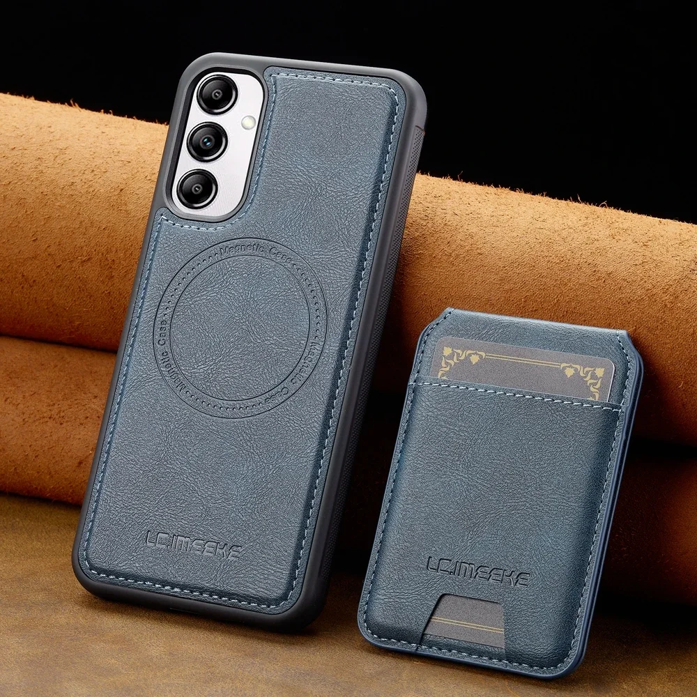 Premium 2-in-1 Leather MagSafe Phone Case with Card Holder & Magnetic Closure