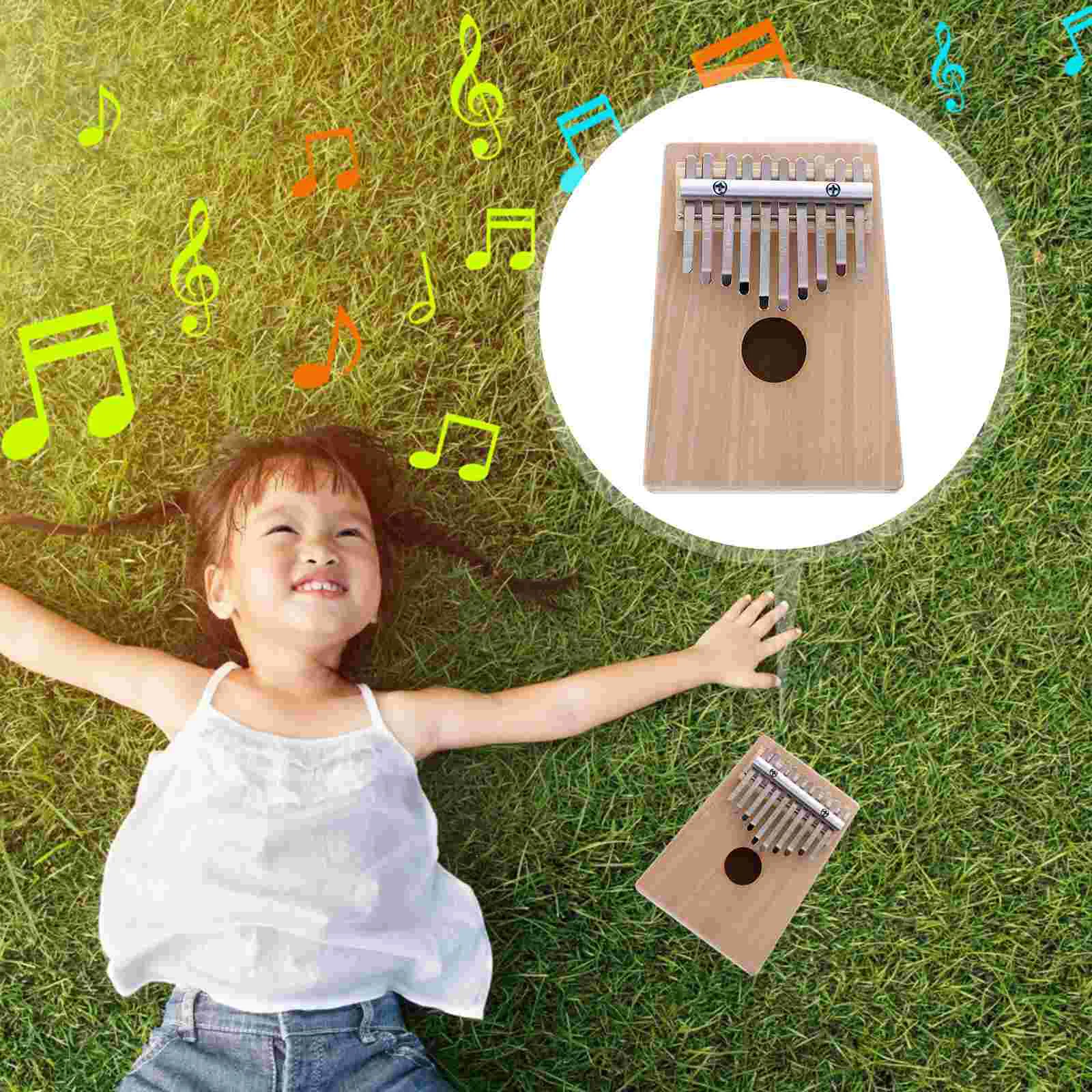 Thumb Piano 10 Keys Hand Painted Kalimba Sturdy Fresh Sound Unique Appearance Kids Gift Musical Instrument