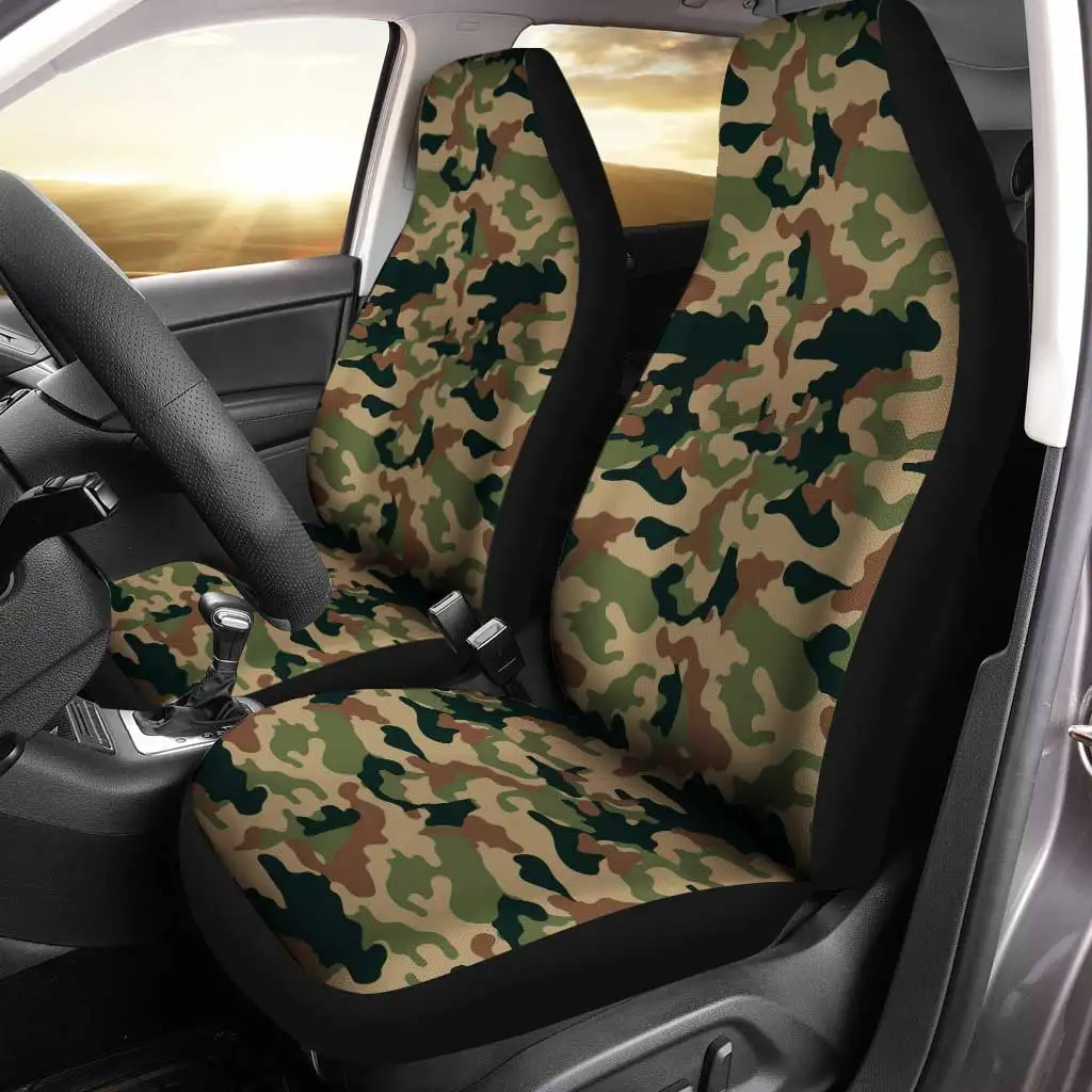 

U.S Space Force Car Seat Covers Camouflage US Armed Forces, Universal Front Seat Protective Cover