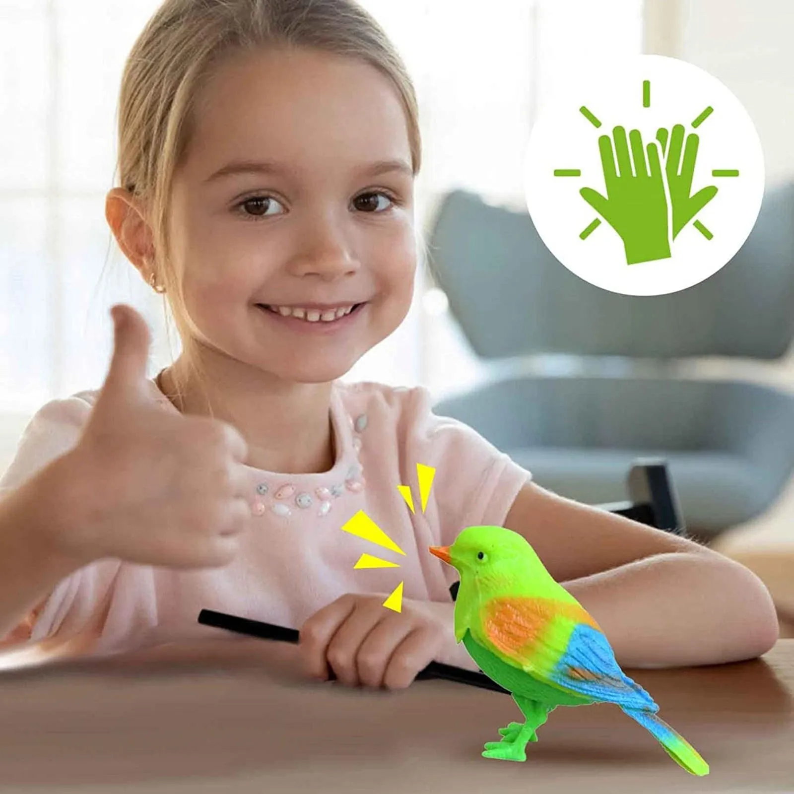 HomeSingingElectronicPetBirdMagicalVoiceActivateChirpingSound