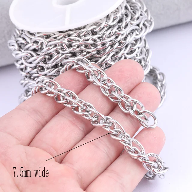 Catena Per Gioielli In Acciaio Inox 1.5mm X 10m - Per Collane, Braccialetti Fai Da Te