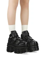 Gothic Black Platform Shoes Rock Metal Daddy Shoes Men's and Women's Punk Small Leather Shoes Muffin Bottom Heightened Single Sh - Image 3