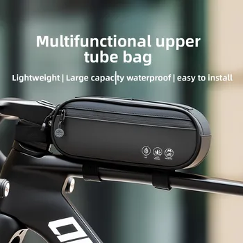 OFFBONDAGE Borsa da bicicletta Borsa da tubo superiore per bici Borsa anteriore Borsa da ciclismo MTB Borsa da manubrio per bici da strada Borsa da telaio impermeabile riflettente