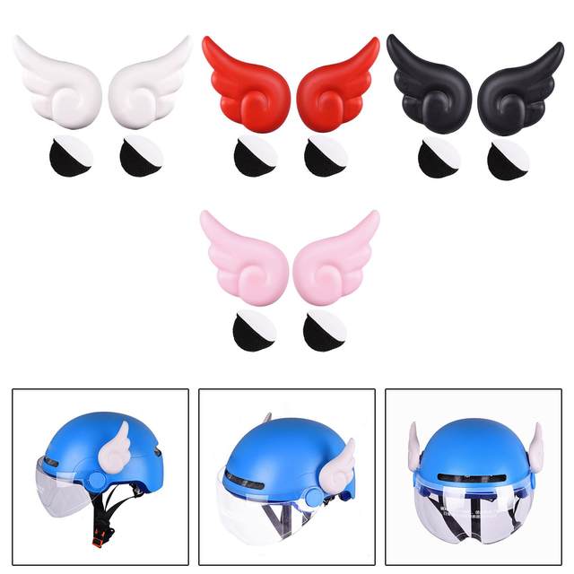 2Pcs Motorcycle Helmet Angel Wing Universal for Scooter Helmet