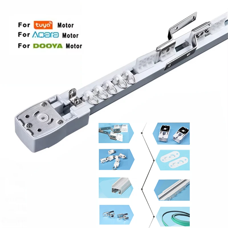 สมาร์ทรางม่านไฟฟ้า Cornice สําหรับผ้าม่านสําหรับ Aqara B1 A1 Tuya Wifi Zigbee มอเตอร์อัตโนมัติผ้าม่านระบบควบคุม 1