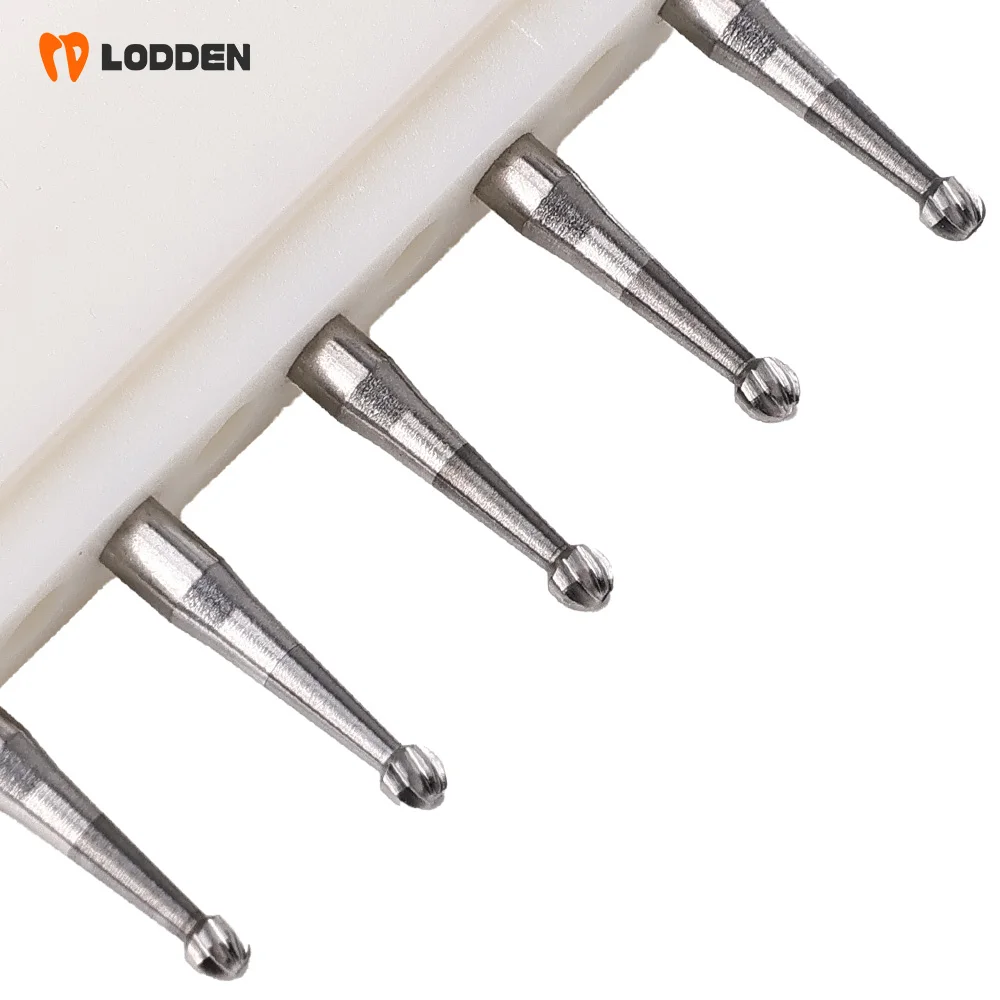 LODDEN 5 Stück/Box Dental RA CA Schaft Wolframkarbid-Bohrer Kugelrundbohrer 9 Größen 2,35 mm Low-Speed für Zahnmedizin-Schleifwerkzeuge – Detail 39