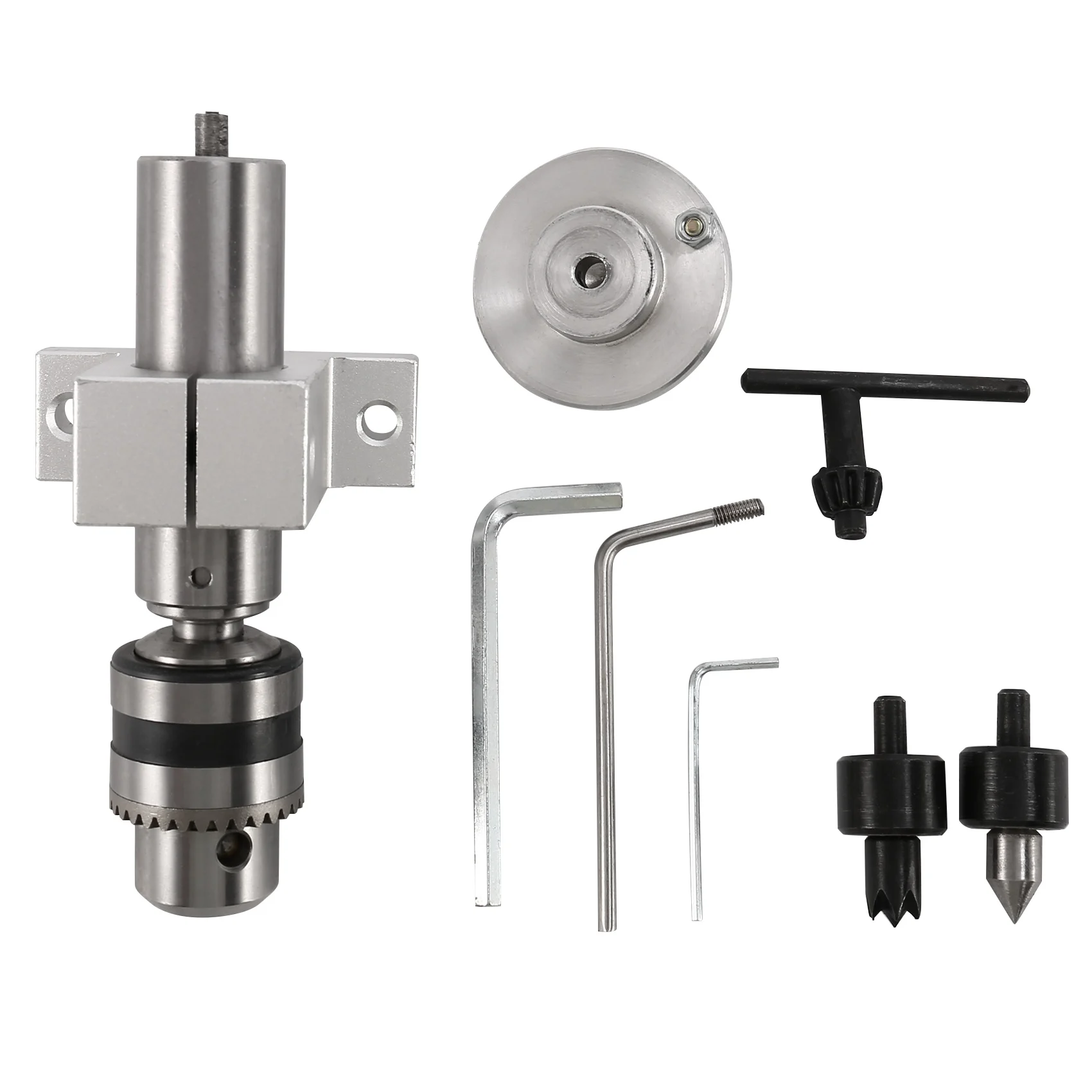 

Multifunction Drilling Tailstock Live Center With Claw For Mini Lathe Machine Revolving Centre DIY Accessories Woodworking