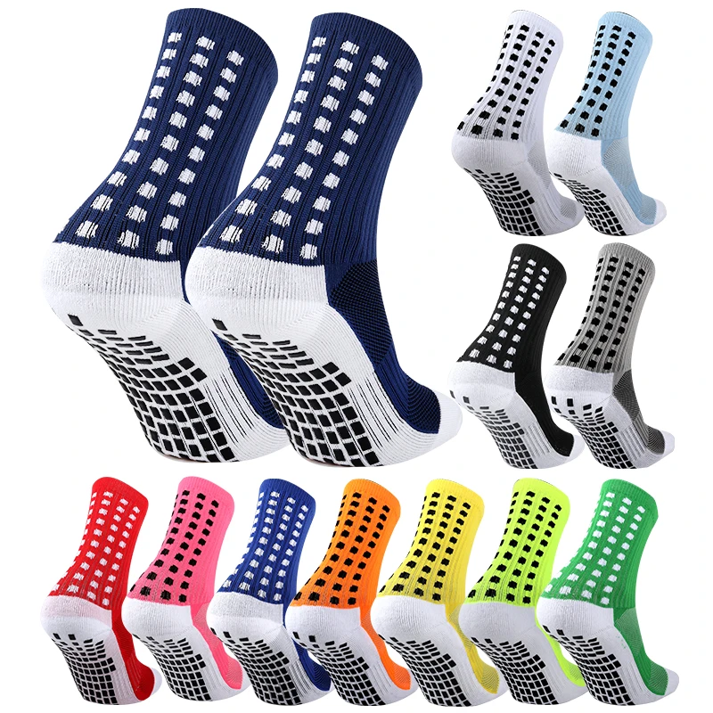 

2022 New Football Socks Anti Slip Soccer Socks Men Sports Socks Good Quality Cotton Calcetines The Same Type As The Trusox