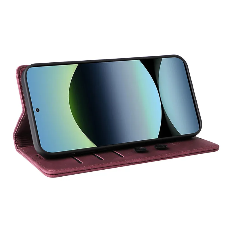 Magnetic Leather Stand Wallet Flip Case - Elegant Protective Phone Cover