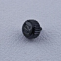 Enhanced Crown Screw with Engraved S for Timepiece Customization (2 black)