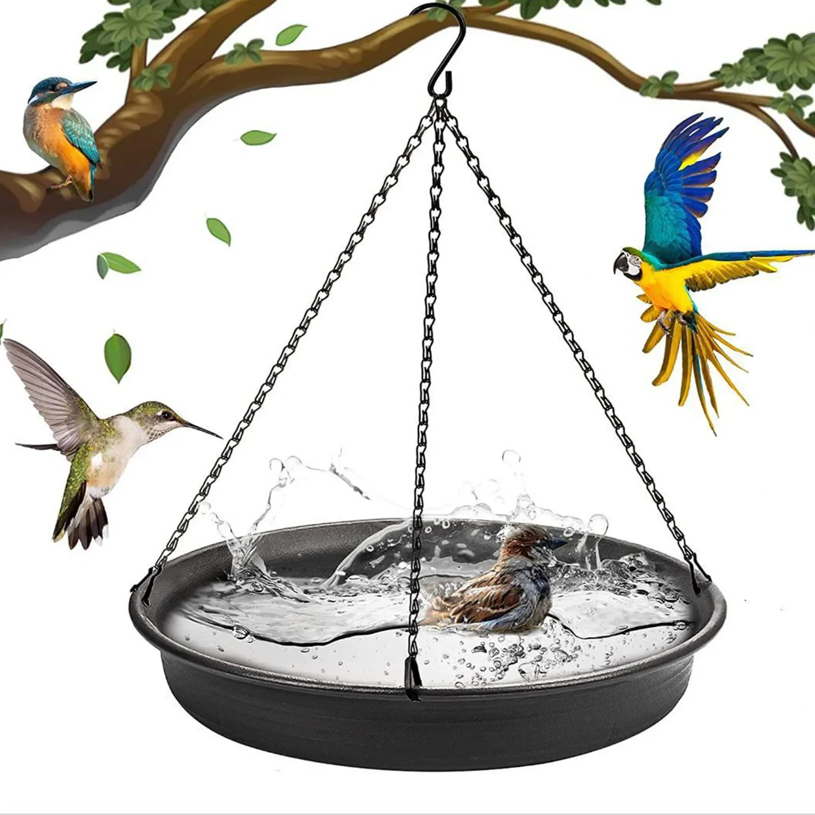 Hanging Bird Feeder bird feeder bird water drinker Outdoor Bath Tray Bird Water Drinker Outdoor Feeder Garden Yard Decoration Plastic Pet Supplies