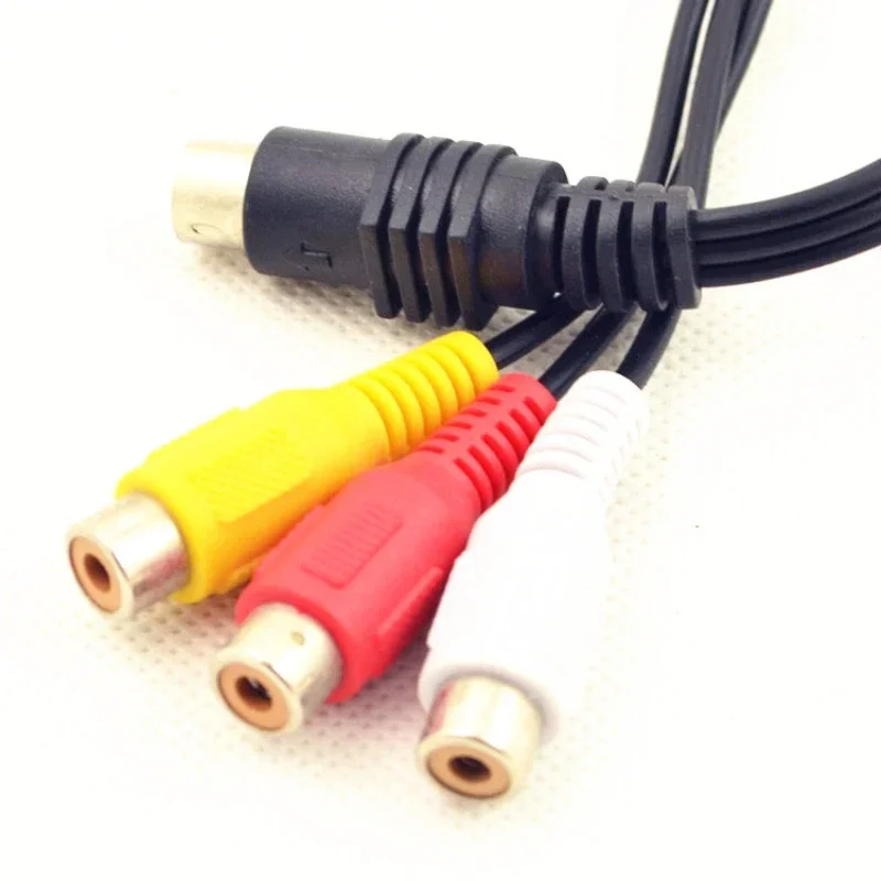 S-video Revolution Lotus 3RCA Yellow Red and White Conversion Cable S Terminal 7-pin To AV Male Vowel Video Conversion Cable