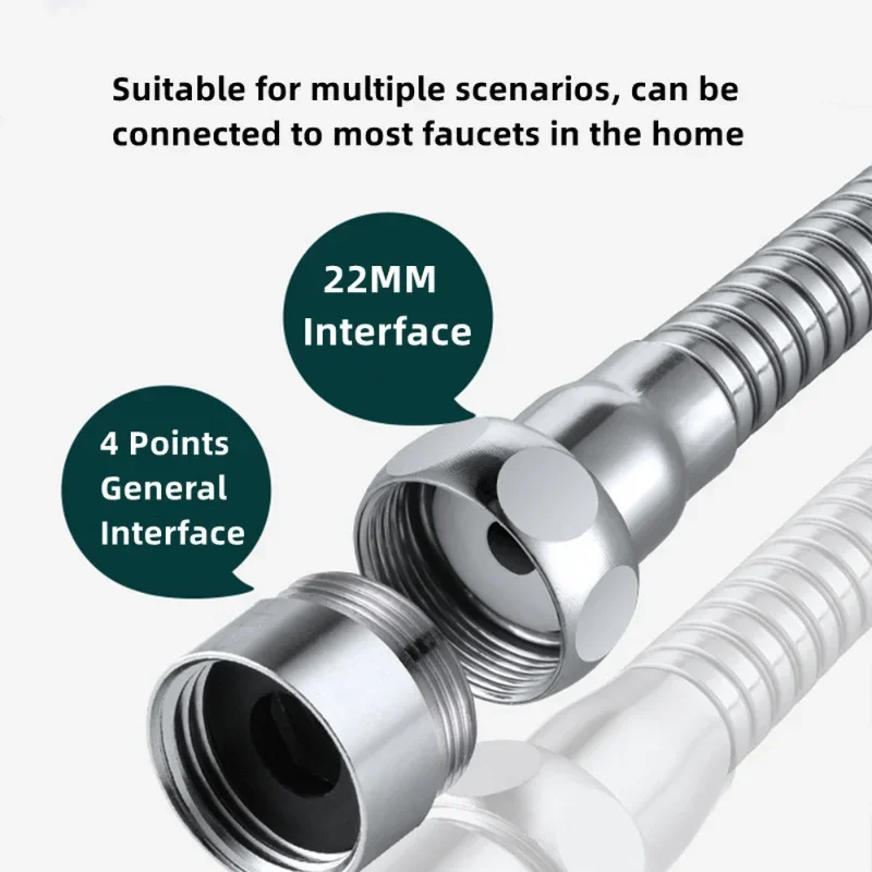 Stainless Steel 360° Universal Faucet Extender Anti-Splash Head Nozzle Aerator Bendable Sink Extension Hose Kitchen Accessories 4
