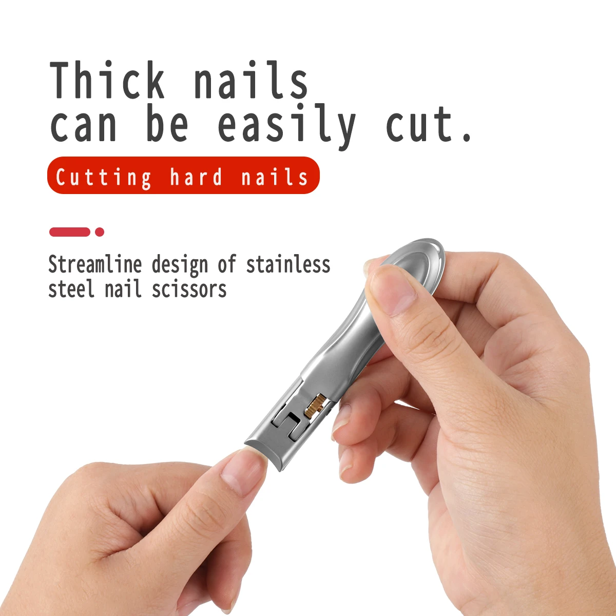 TJ SEGA Professional Nail Cutter Stainless Steel Thick Nails Clippers Toenail Fingernail Manicure Trimmer Toenail Clippers Tools 4