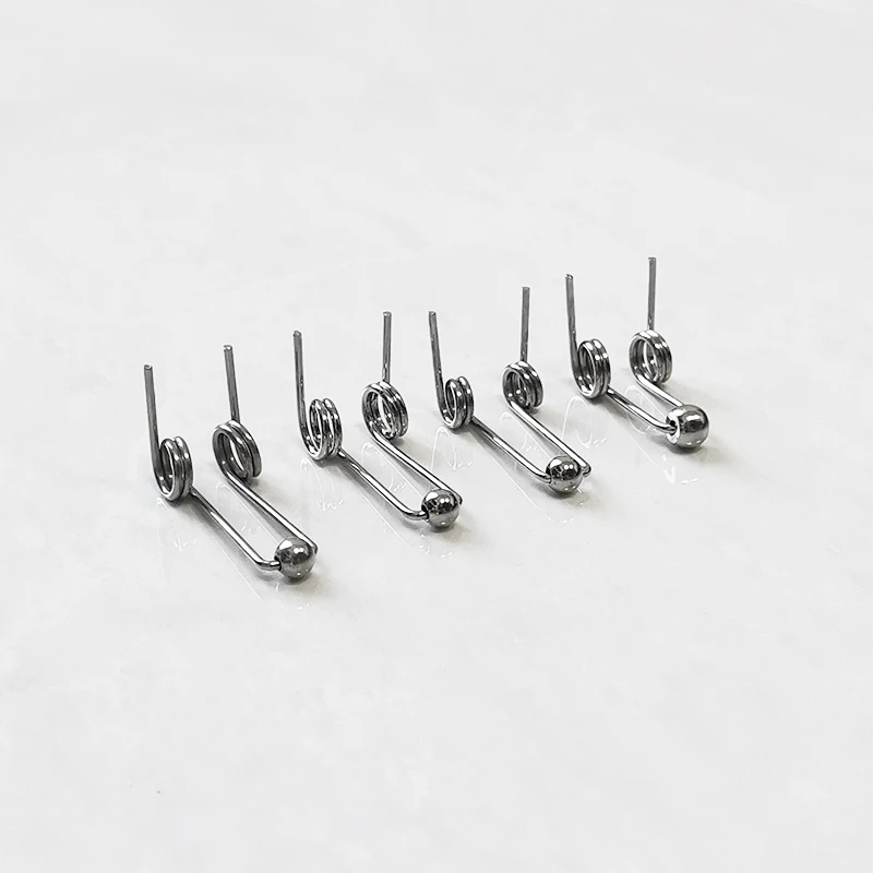 컬링 다리미 교체 부품, 파손된 이중 리턴 비틀림 용수철, 와이어 직경 1.2mm, 4 개