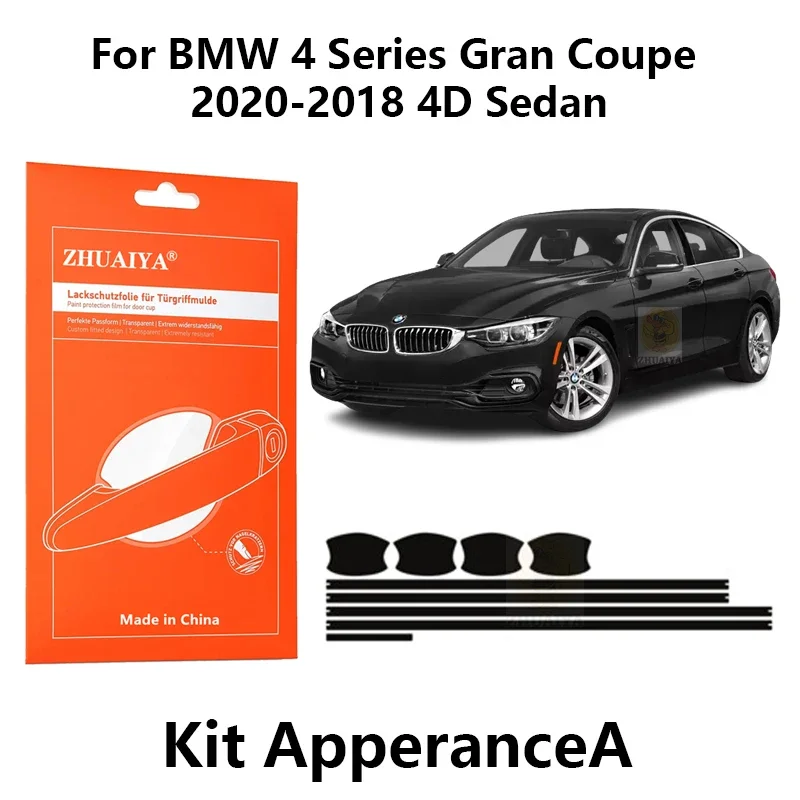 

Защитная пленка ZHUAIYA для красок дверной ручки, ТПУ PPF для BMW 4 серии Gran Coupe2020-2018 4D Седан