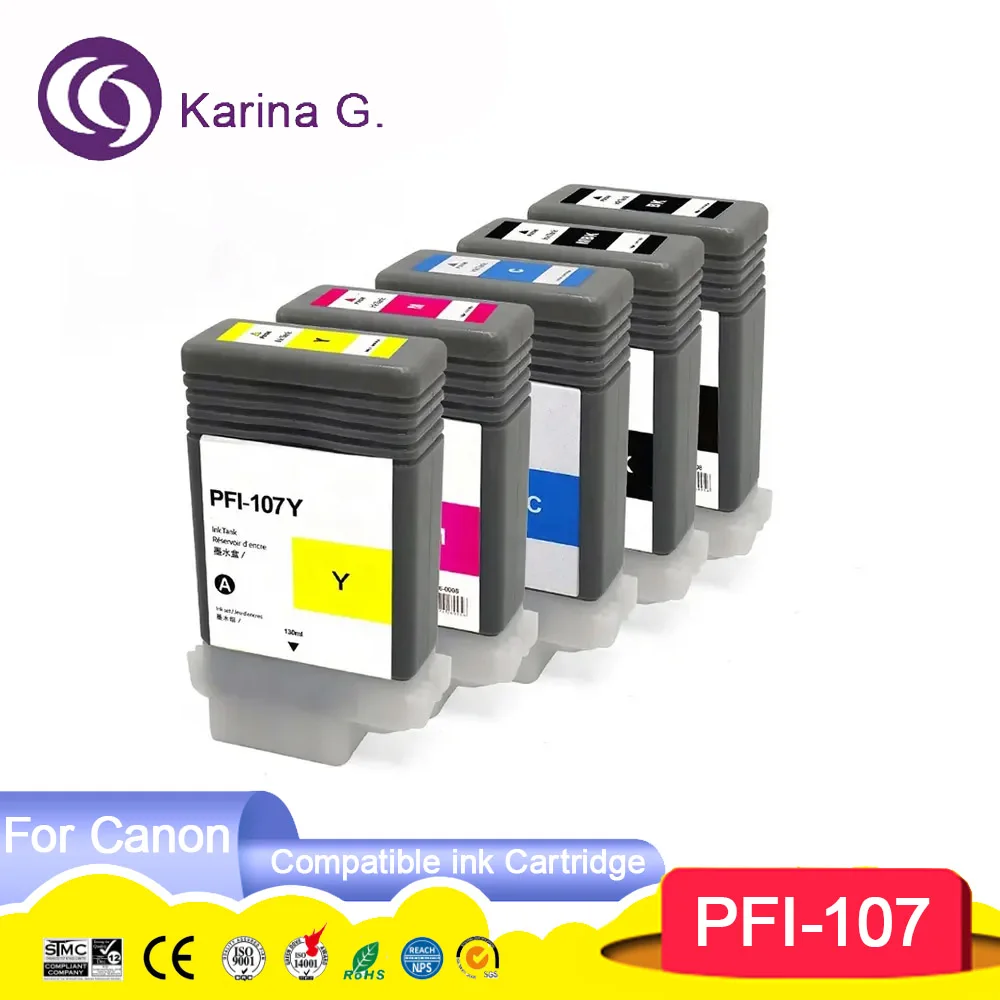 Premium PFI 107 Color Compatible Ink Jet cartridge for PFI107  PFI-107 for  IPF6