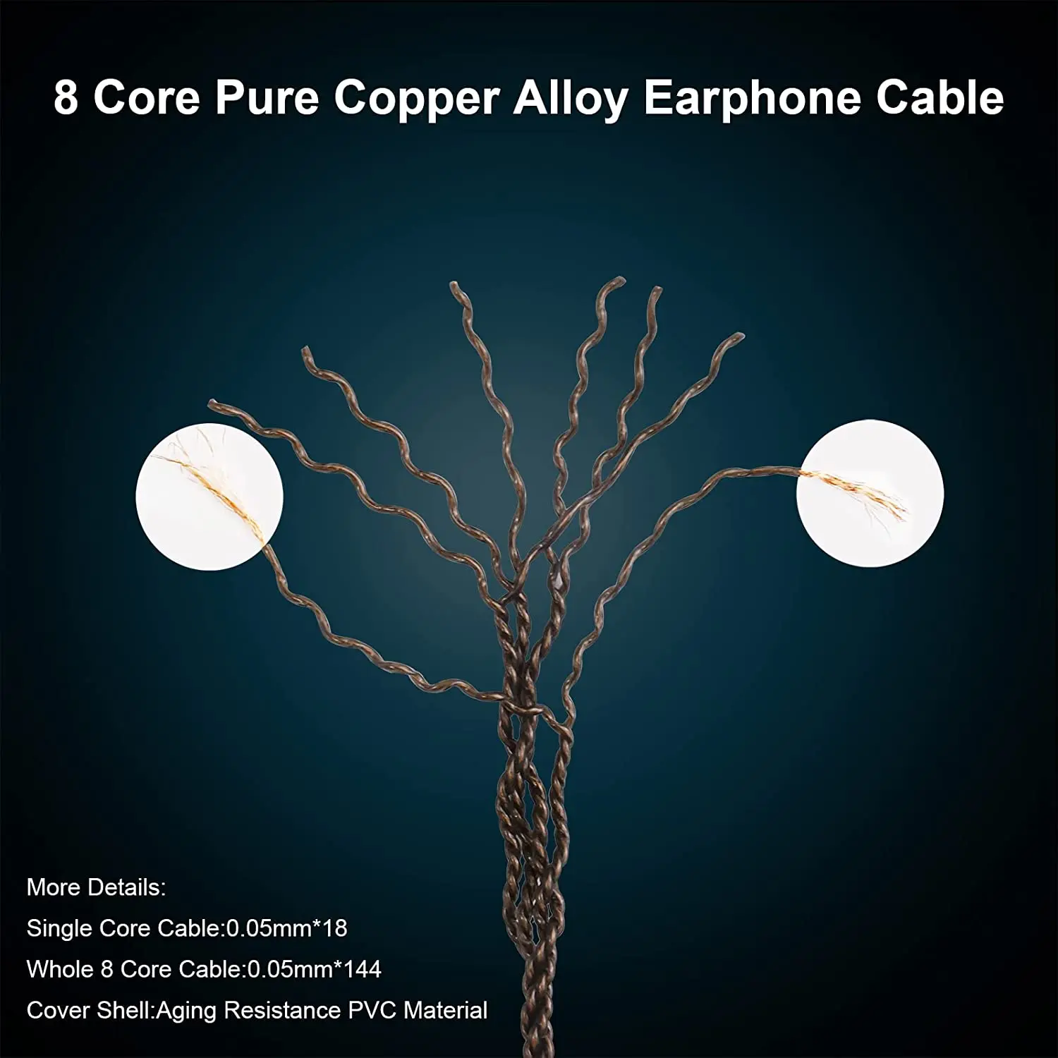 Cabo de Substituição Okcsc para Sennheiser Ie400 Pro Earbuds Ie100 Ie400 Ie400 Pro Ie500 Fone de Ouvido 2.5 mm 3.5 mm 4.4 mm Plug - Image 5