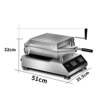 Electric Thin Cake Machine Pressing Pizza Seafood 220V/2800W Commercial Desktop Pancake Machine Pancake Fruit Machine QM-E90 2