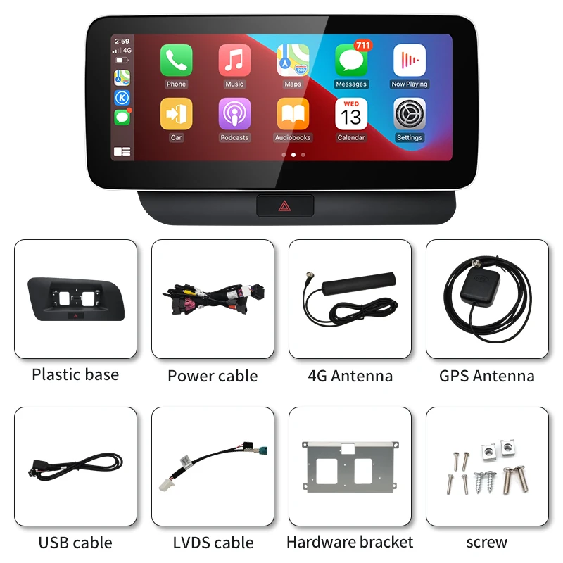 Snapdragon665 8G 128G Android12 Wireless Carplay AUTO For AUDI 09-16 Q5 Car Video Players GPS Navigation Bluetooth Android Radio