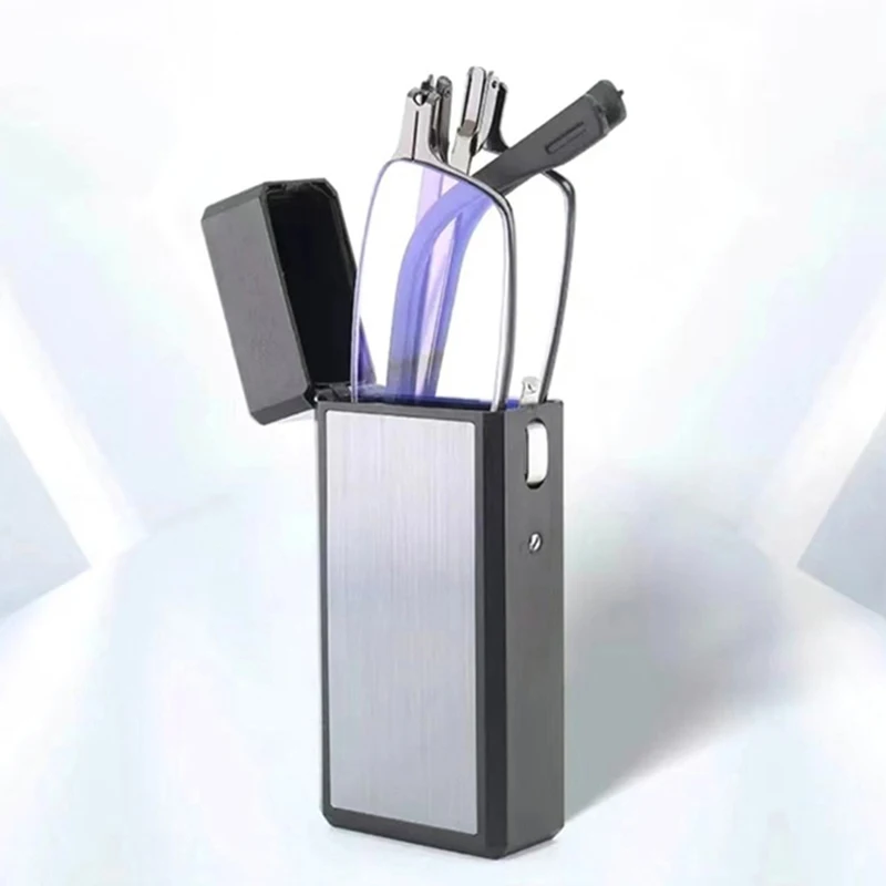 Portable Lighter Case Reading Glasses Men Women Fashion Foldable Presbyopic Glasses Business Hyperopia Anti Bluelight Eyeglasses