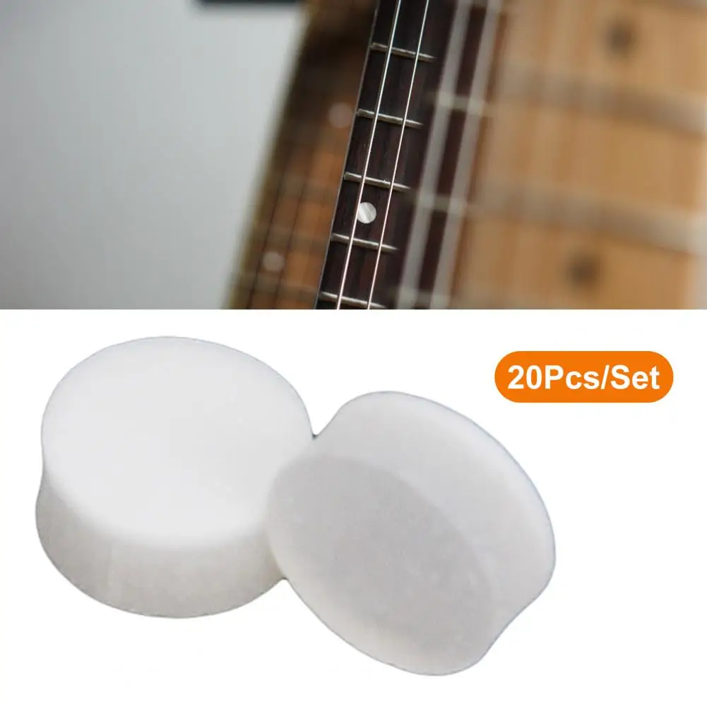 20pcs/set kytara tečky celistvý wear-resistant bělouš barva exquisite čerstvý 3 velikostech kytara fretboard tečky pro ukulele