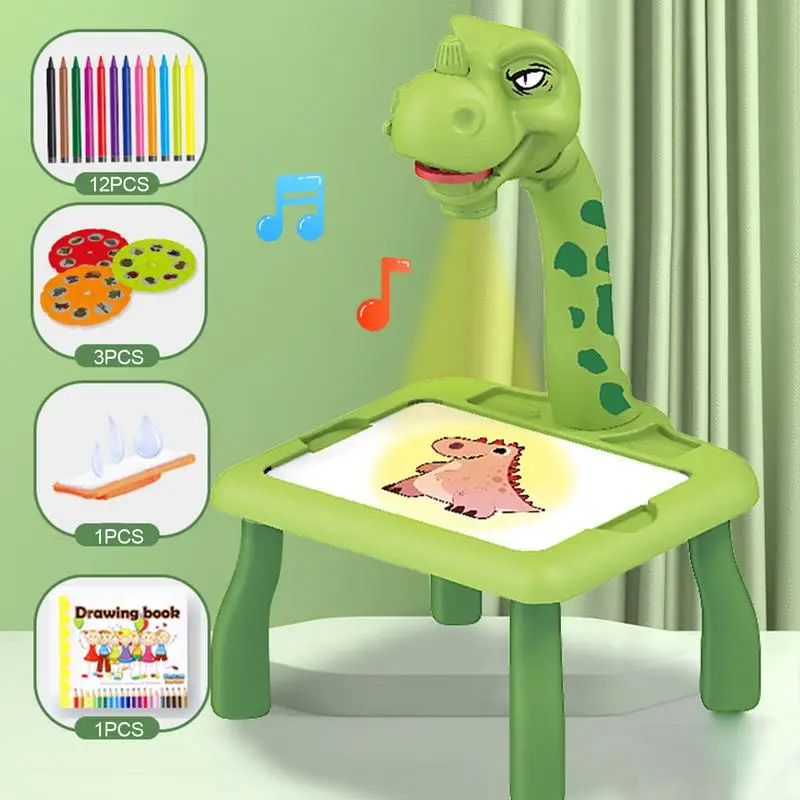 

Kids Mini Led Projector Drawing Table Light Toy for Children Painting Board Small Desk Educational Learning Paint Tool Art Craft