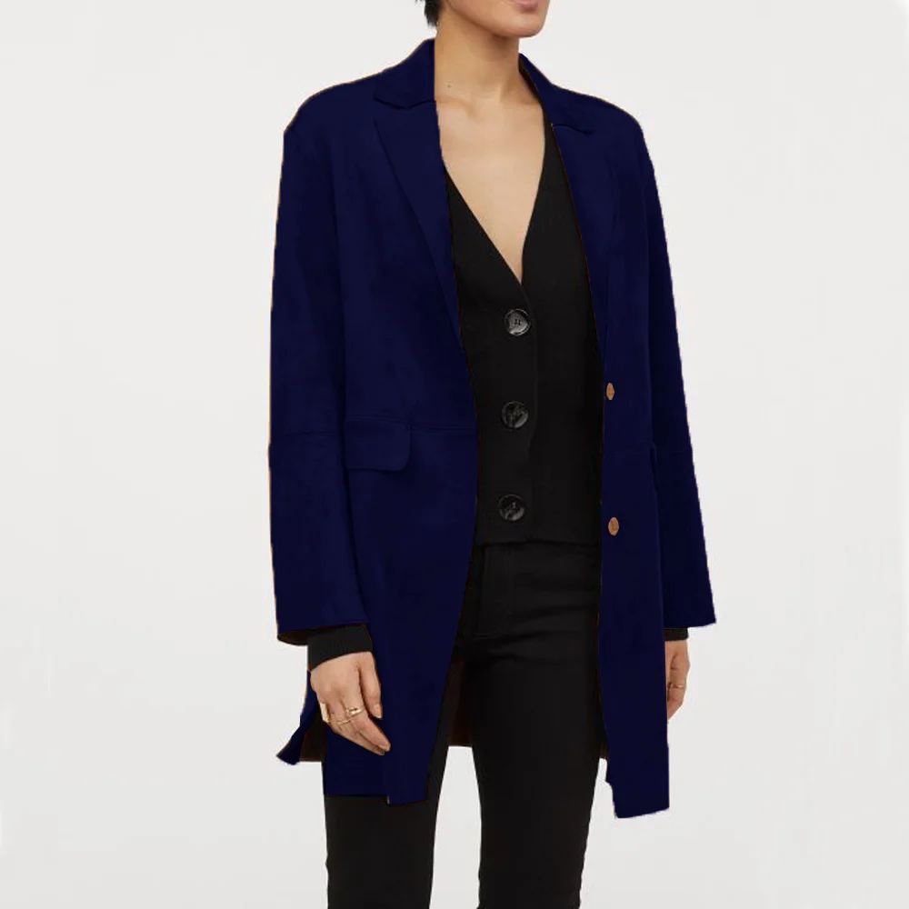 Women's Blazer Suede Single Breasted Elegant Casual Tailor Made to Order Top for Women Blazers Woman Outerwears Coat women jacket suits