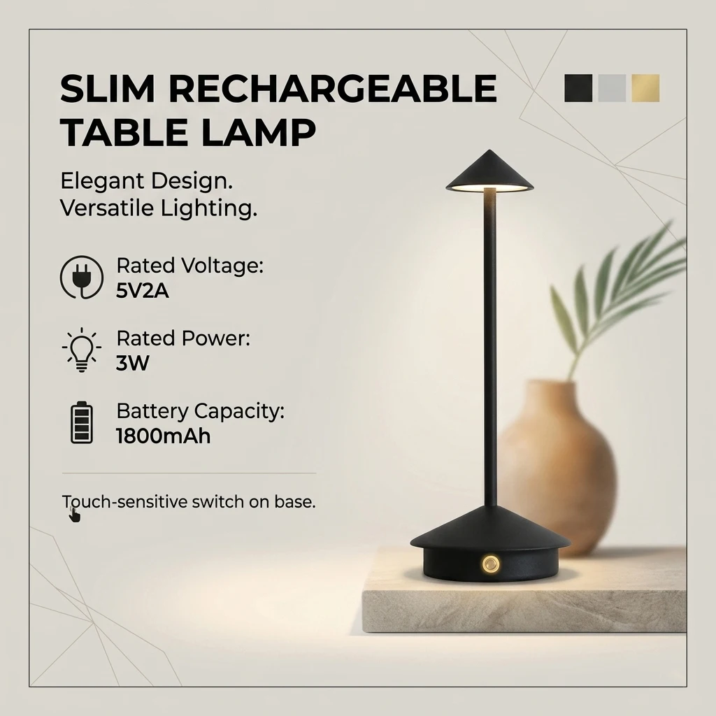 Rechargeable Touch LED Table Lamp 3