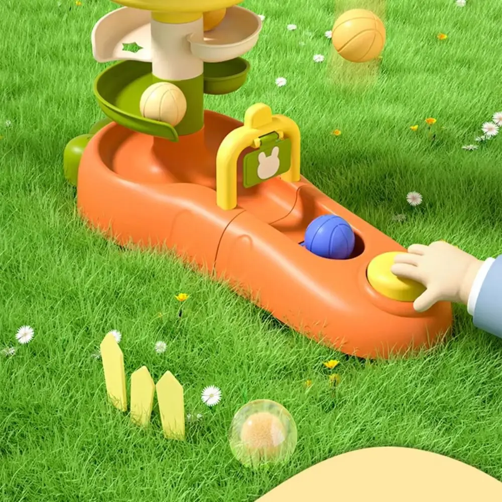 Rotating Design Ball Drop Roll Swirling Tower Press Mechanism Learning Cognize Rabbit Rail Car Ball Toys 5 Layer