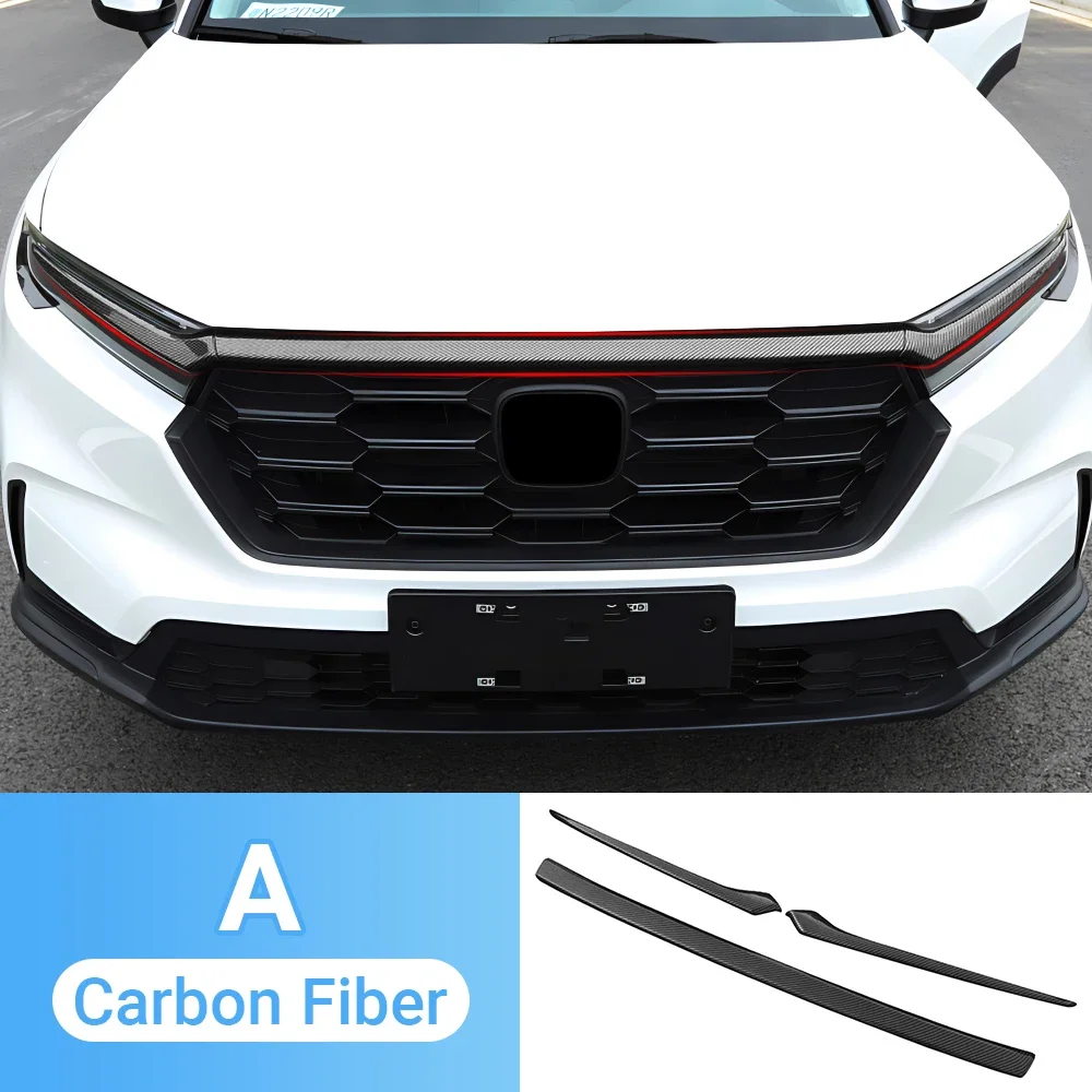 Front Upper Chrome Grille Molding Trim Set (Left & Right) For 2005-2006 Honda CR-V
