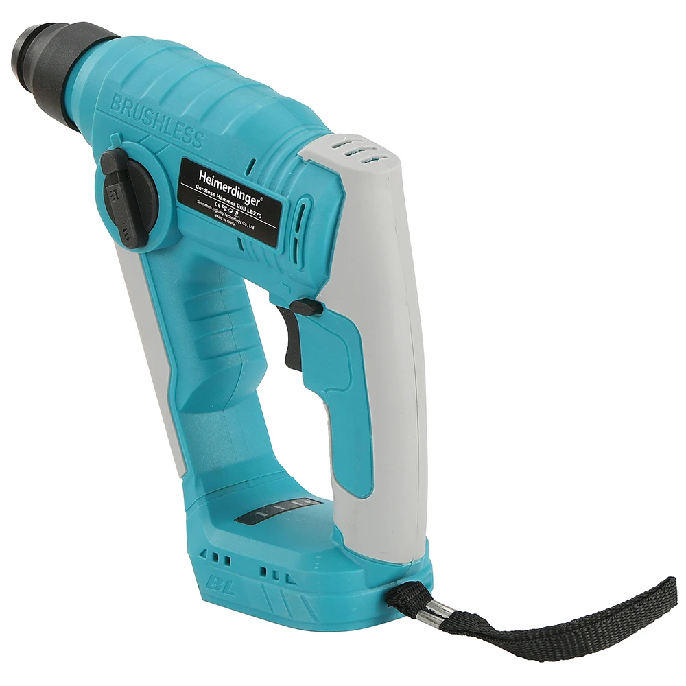 Brushless Hammer Drill, SDS-Plus Cordless Hammer Drill for Concrete Masonry,Stones, Cement, with 4 drill bits, No battery 4