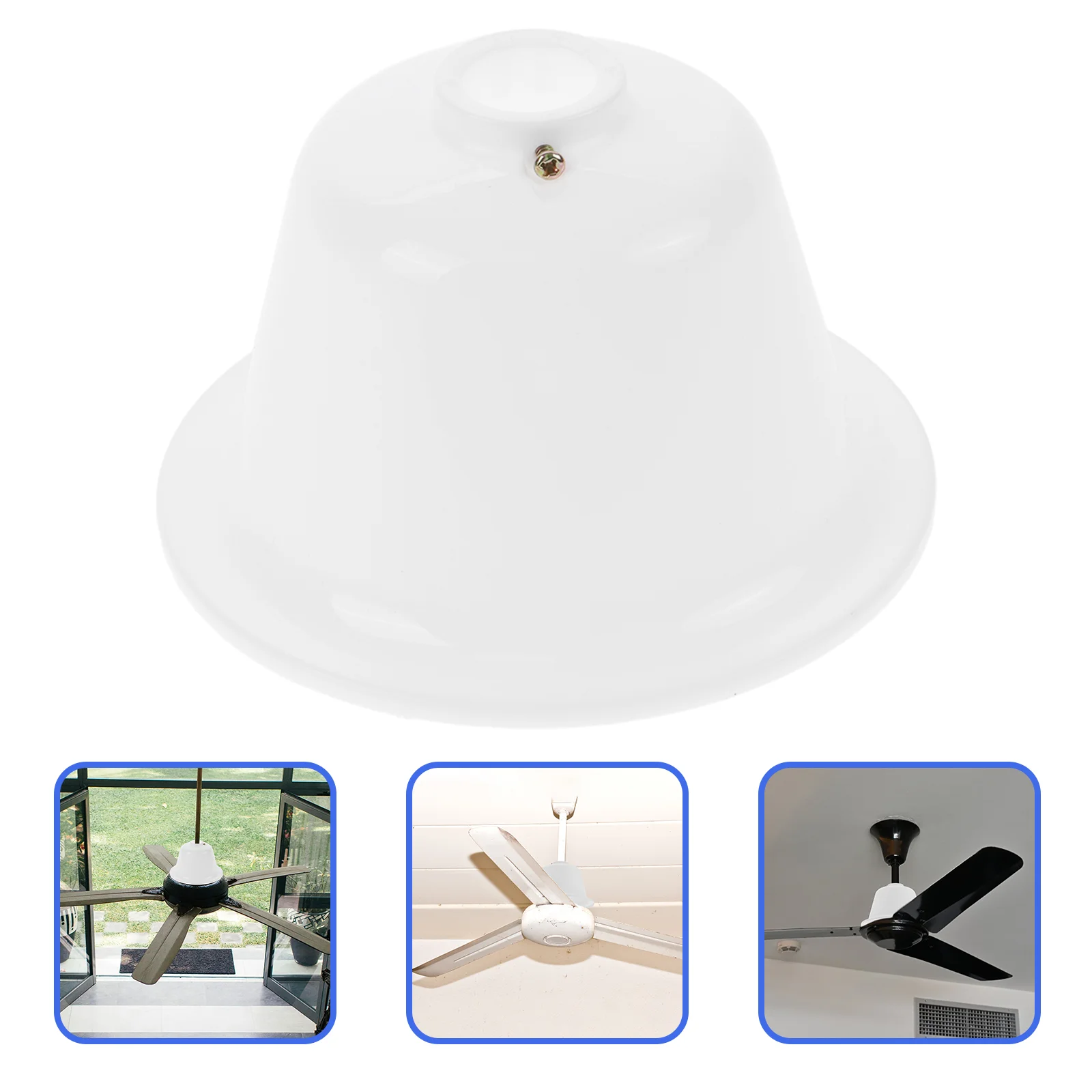 Dustproof Cover Universal Plastic Canopy Cap 2Pcs For Fan Easy Install Maintenance Fan Bottom Canopy Kit Ceiling Fans Indoor