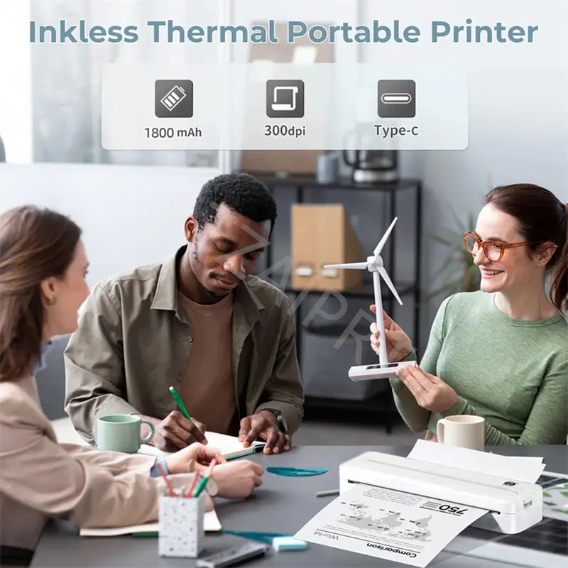 Small & Portable Thermal Printer Professional A4 Paper Tattoo Thermal Transfer Stencil Copier Machine Compatible with Phone & PC
