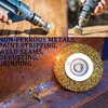 Wire Brush Wheel Cup Brush Set,Set Coarse Crimped 1/4 Inch Shank Wire Wheel for Drill Attachment Copper Wire Brush 4